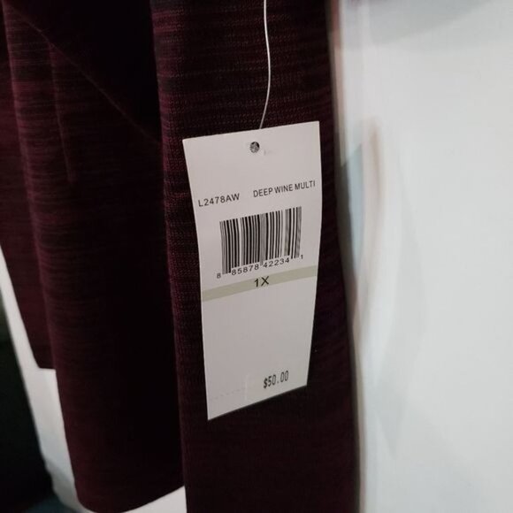 NWT Nina Leonard Cowl Neck Pocket Sweater Dress Size 1X‎ - Picture 6 of 8